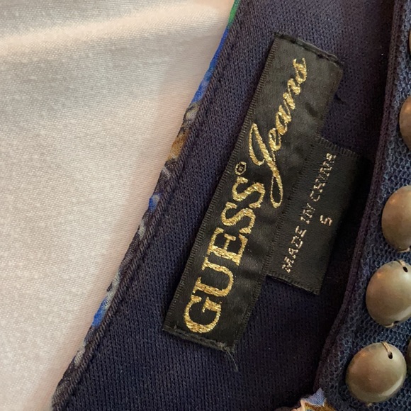 Guess Jeans feather print, studded strap dress - Picture 3 of 4